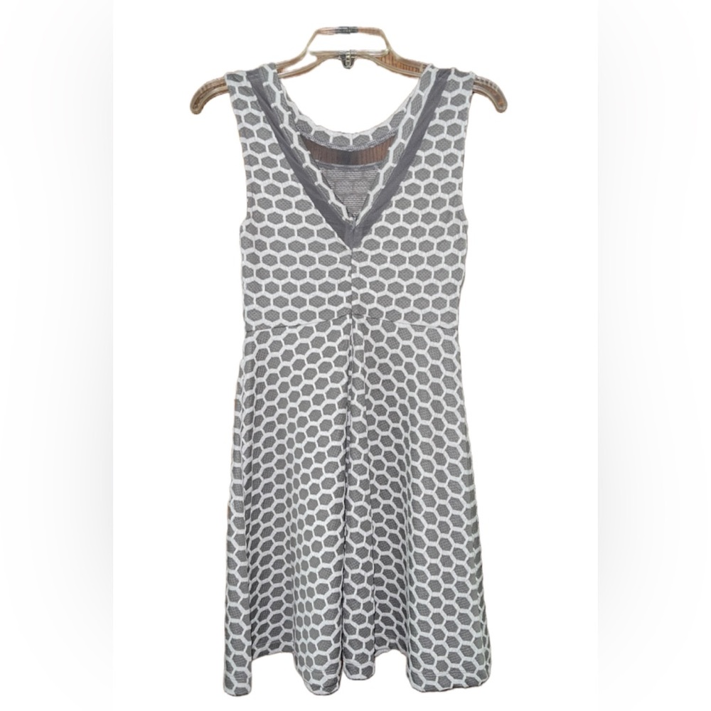 Pixley Stitch Fix Women’s Medium Gray White Sleeveless Cute Dress XS